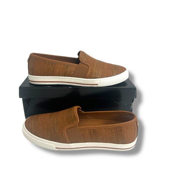 NEW Ralph Lauren Tan Faux Strap Flats Size 6.5 Slip on Loafers Classic Coastal - Picture 12 of 12